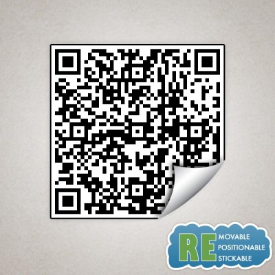 QR Code Removable Sticker