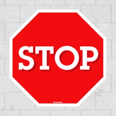 Stop Sign Restickable Sticker