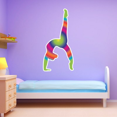 Bright Gradient Gymnast Silhouette
