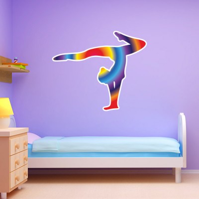 Rainbow Gymnast Silhouette