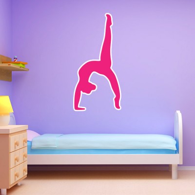 Pink Gymnast Silhouette
