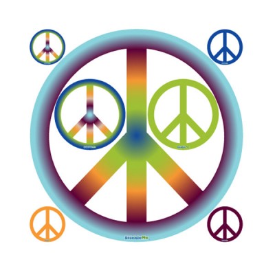 Groovy Restickable Peace Sign Set