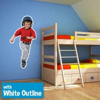 Wall Cutout with white outline