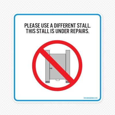 Bathroom Maintenance Sticker