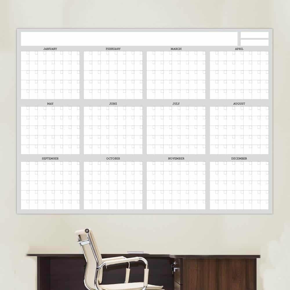 Full Year Dry Erase Calendar Whiteboard Sticker Genius