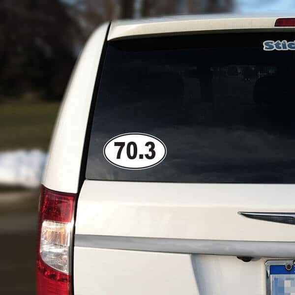 70.3 Half Ironman Car Sticker