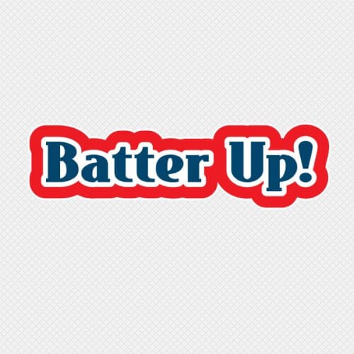 Personalized Batter Up Name Wall Sticker | Sticker Genius
