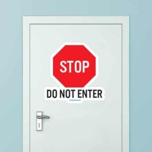 Do Not Enter Custom Door Graphic