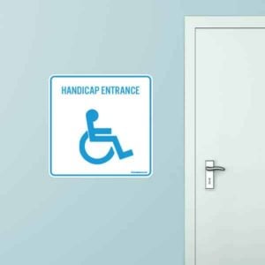 Handicap Entrance Rounded Rectangle Wall Graphic