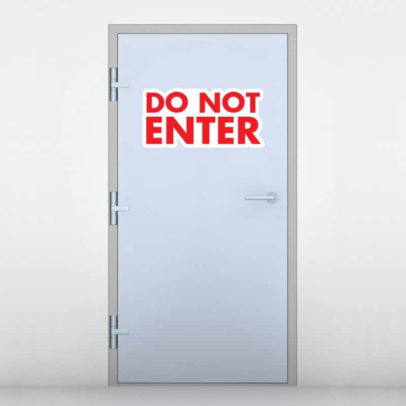 Reusable Do Not Enter Decal Sticker | Sticker Genius