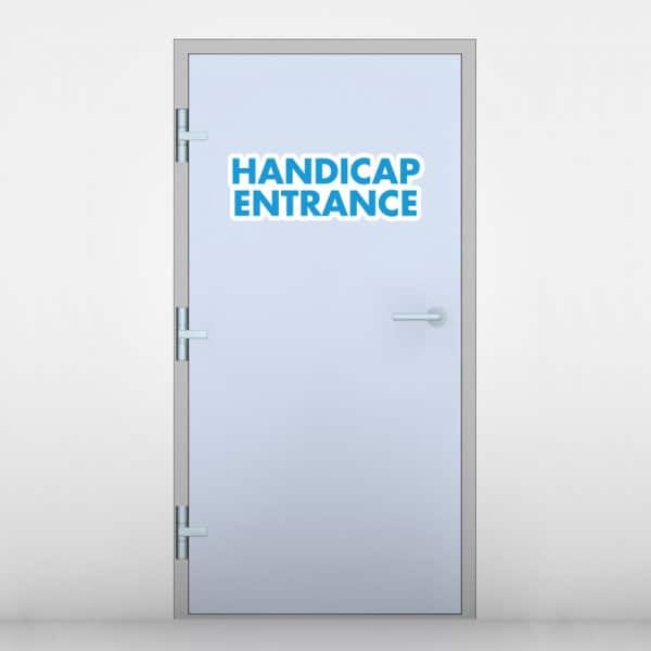 Handicap Entrance Door Graphic | Sticker Genius