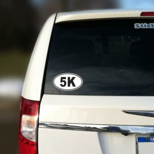 5k marathon car oval sticker decal