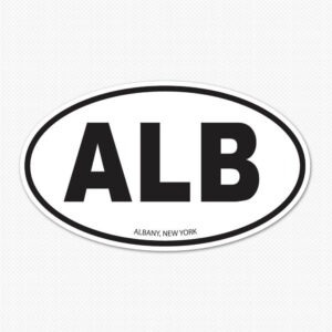 alb oval albany car decal