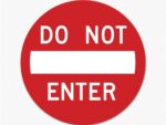 do not enter circle sign graphic sticker decal