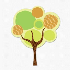 tree grpahic sticker decal room decor wall restickable
