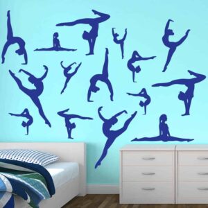 Color Dance Silhouettes Wall Graphic