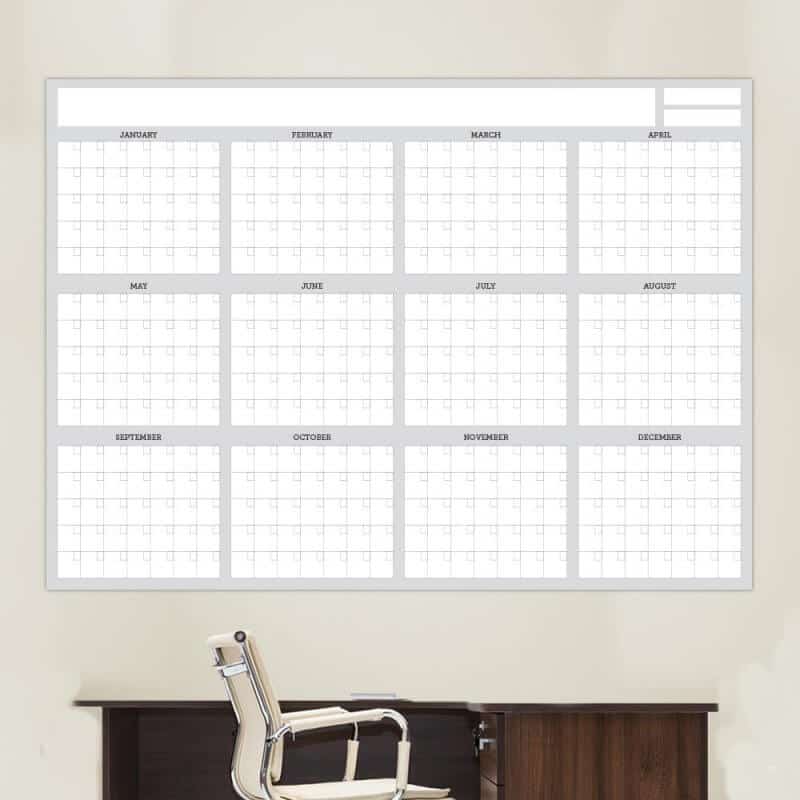 12 Month Dry Erase Calendar Calendar Wall Decal Sticker Genius