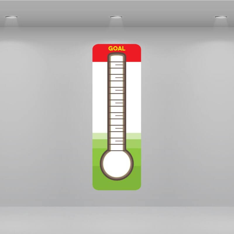Reach Your Goal Thermometer Sticker Genius