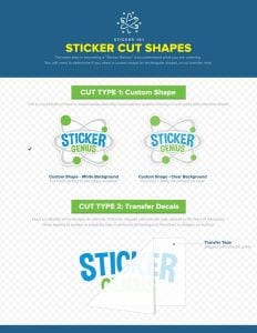 What are the Differences in Your Sticker Shapes and Cuts?