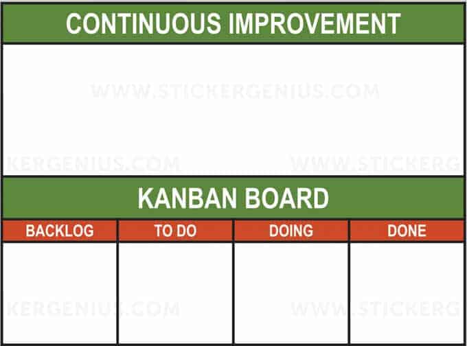 US Foods Dry Erase Kanban board